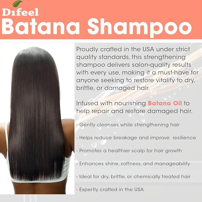 Difeel Batana Strengthening Sulfate Free Shampoo | CC Hair & Beauty UK
