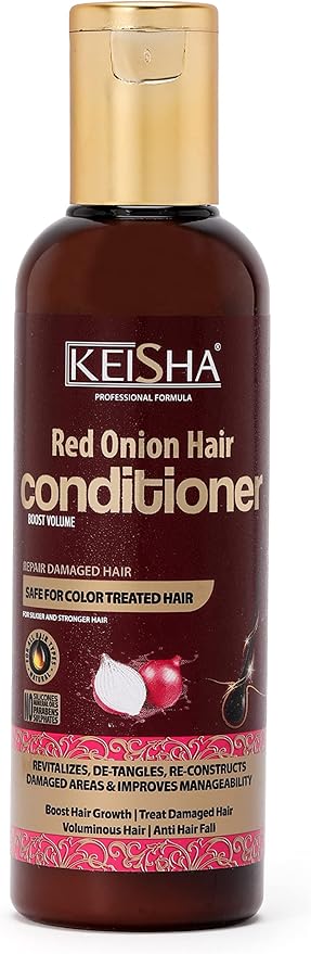 Keisha Red Onion Hair Conditioner To Repair Damaged Hair Sulphate Free 200ml | CC Hair & Beauty UK