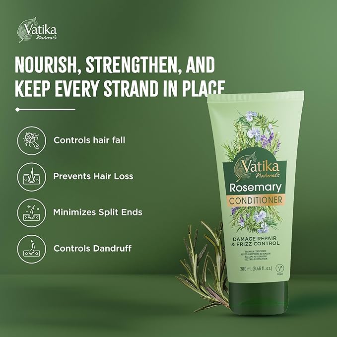 Vatika Rosemary Conditioner - Damage Repair & Frizz Control 280ml | CC Hair & Beauty UK