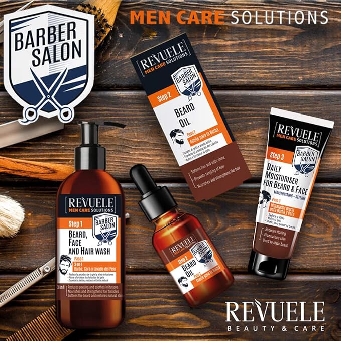 Revuele Men Care Barber Salon Beard Oil 30ml - product detail | CC Hair & Beauty