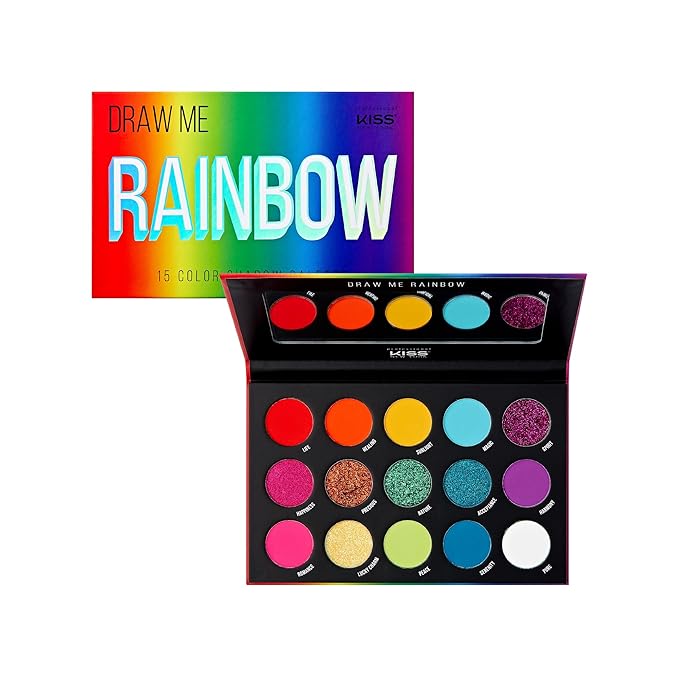 KISS NEW YORK Professional Shadow Palette - Draw Me A Rainbow | CC Hair & Beauty UK
