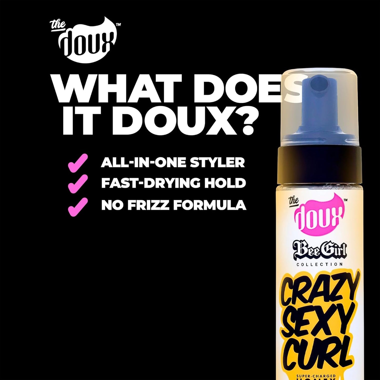 The Doux Crazy Sexy Curl Honey Setting Foam 207ml | CC Hair & Beauty UK