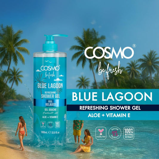 Cosmo Be Fresh Blue Lagoon Shower Gel with Aloe & Vitamin E 1000ml - view 2