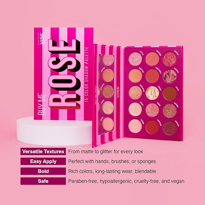 KISS NEW YORK Professional Shadow Palette  - Buy Me Rose | CC Hair & Beauty UK