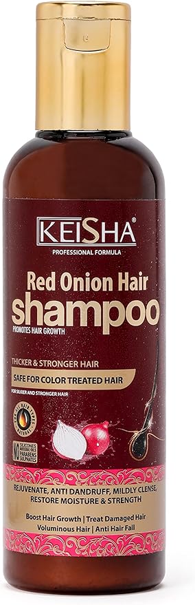 Keisha Red Onion Hair Shampoo For Thicker And Stronger Hair Sulphate Free 200ml - available online | CC Hair & Beauty UK