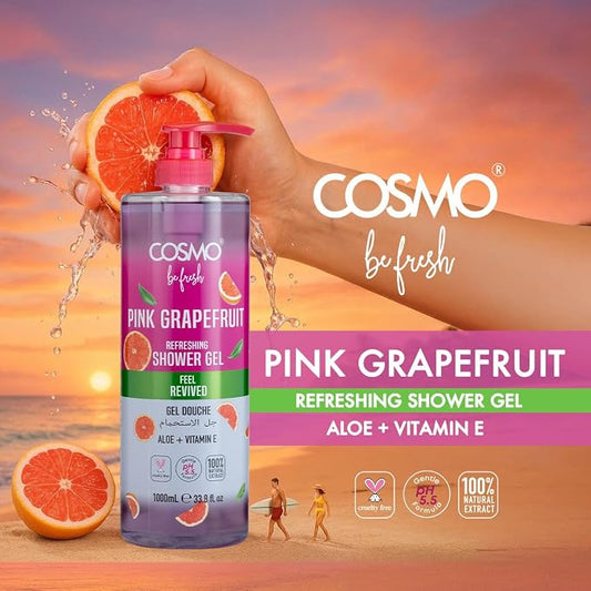 Cosmo Be Fresh Pink Grapefruit Shower Gel with Aloe Vera & Vitamin E 1000ml - view 2