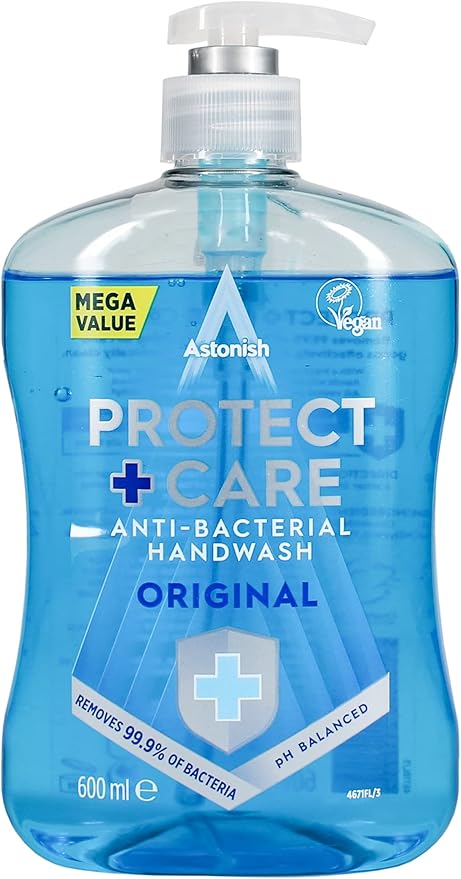 Astonish Protect + Care Anti-Bacterial Handwash 600ml