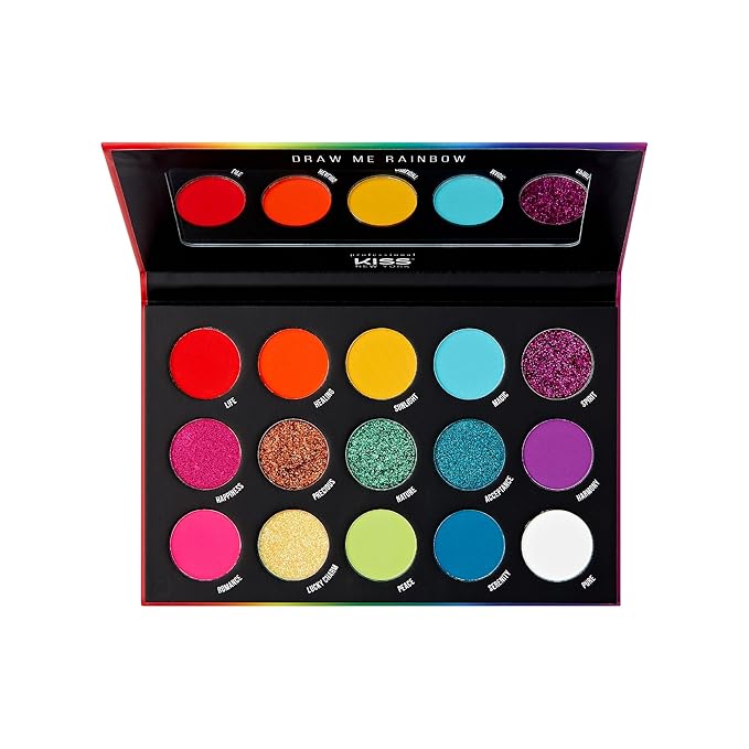 KISS NEW YORK Professional Shadow Palette - Draw Me A Rainbow | CC Hair & Beauty UK