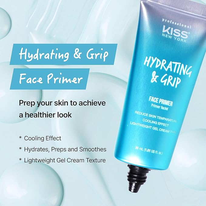 KISS NEW YORK Professional Face Primer Cooling ,Blurring & Hydrating Grip 30ml | CC Hair & Beauty UK