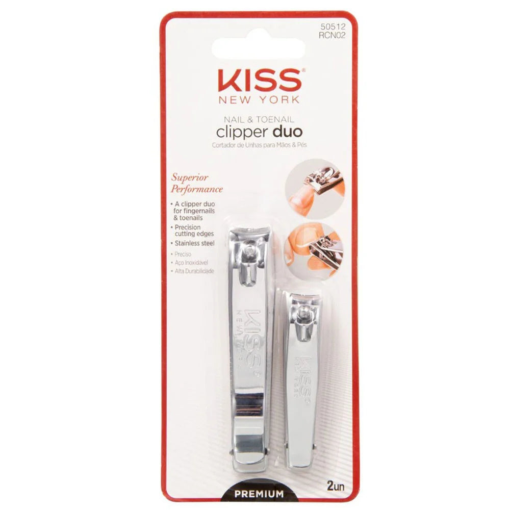 Kiss Nail And Toenail Clipper Duo RCN02 Silver | Shop at CC Hair & Beauty UK