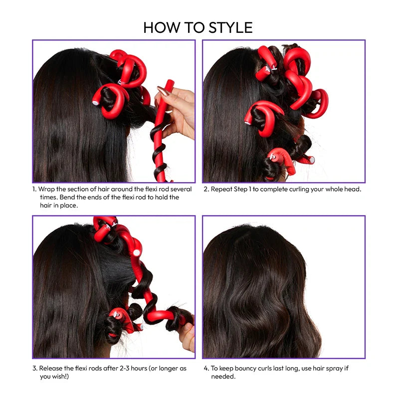 Red By Kiss Flexi Rods 10" Length 11/16" Diameter 6pcs - view 4