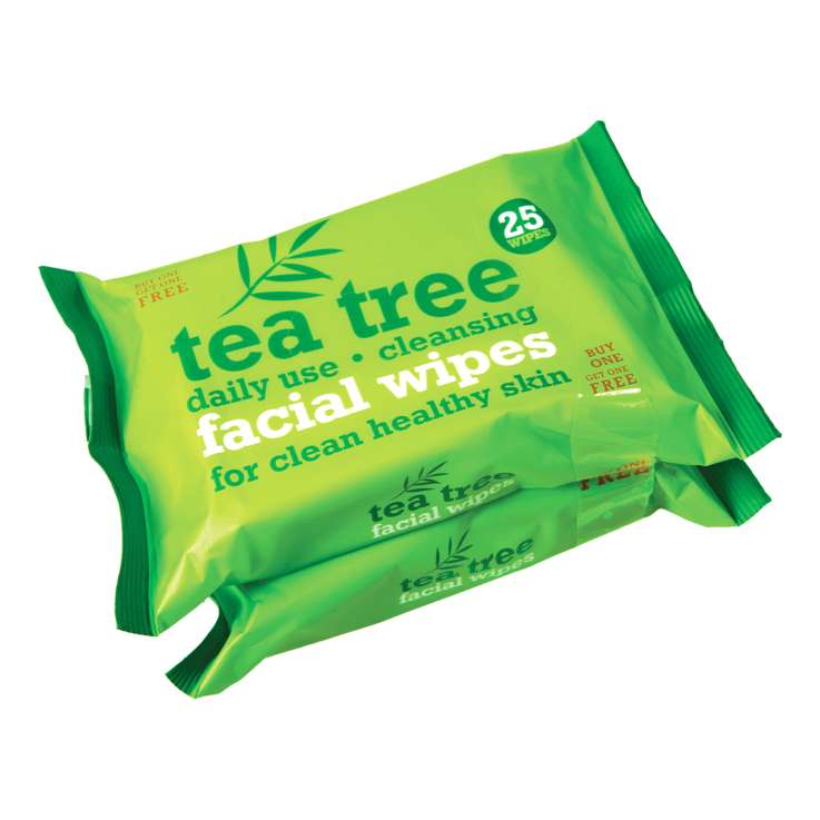 Tea Tree Facial Wipes 25 Pack (Twin Pack) - 50 Wipes | Shop at CC Hair & Beauty UK