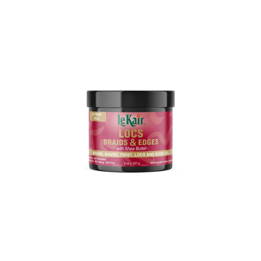 LeKair Extreme Hold Shea Butter Locs Braids & Edges Gel 8oz