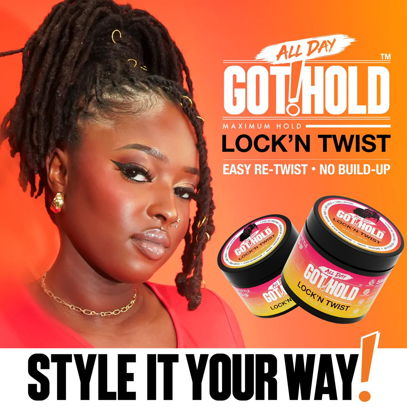 All Day Got Hold Lock'n Twist Maximum Hold 296Ml | CC Hair & Beauty UK