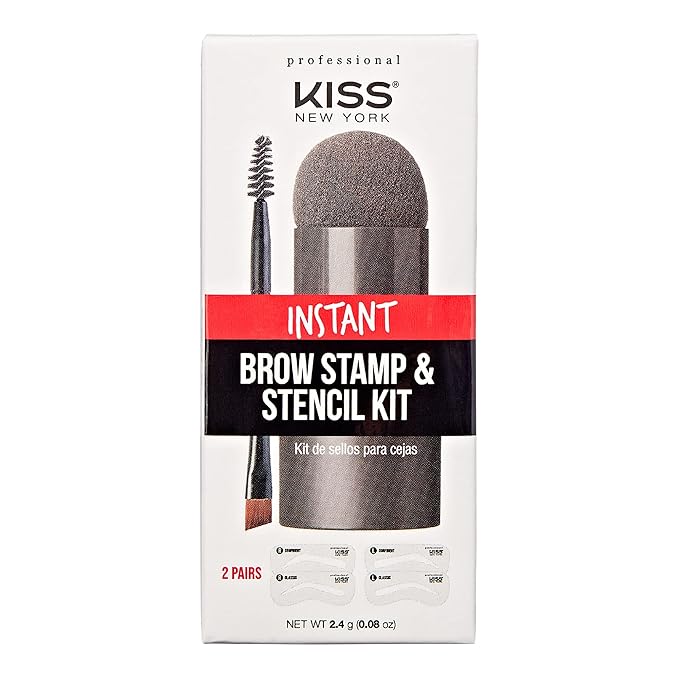 Kiss New York Instant Brow Stamp and Stencil Kit Powder Stamp Eyebrow Shaping Kit | CC Hair & Beauty UK