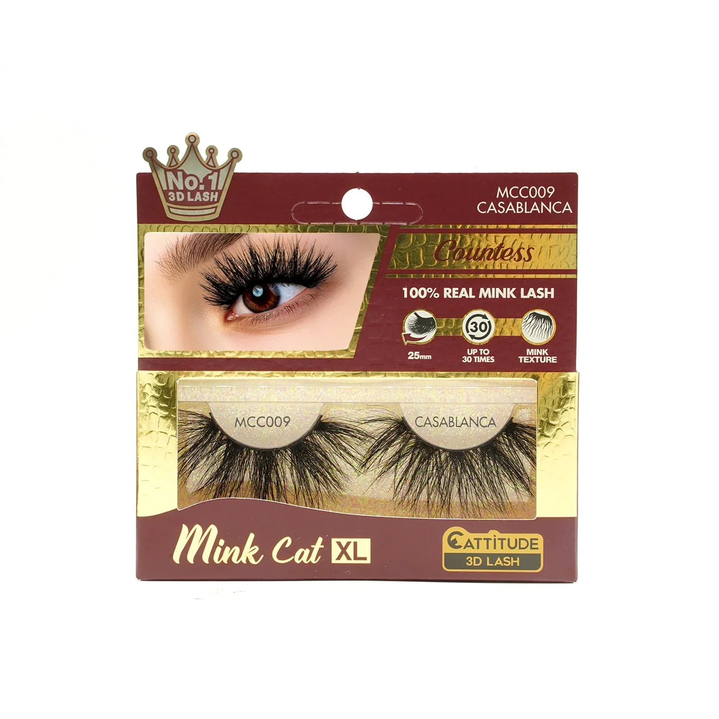 Mink Cat XL 25mm 3D Lashes Countess