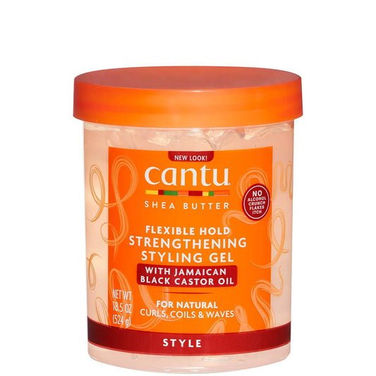 Cantu Shea Butter Maximum Hold Strengthening Gel With Jamaican Black Castor Oil 18.5Oz - product detail | CC Hair & Beauty