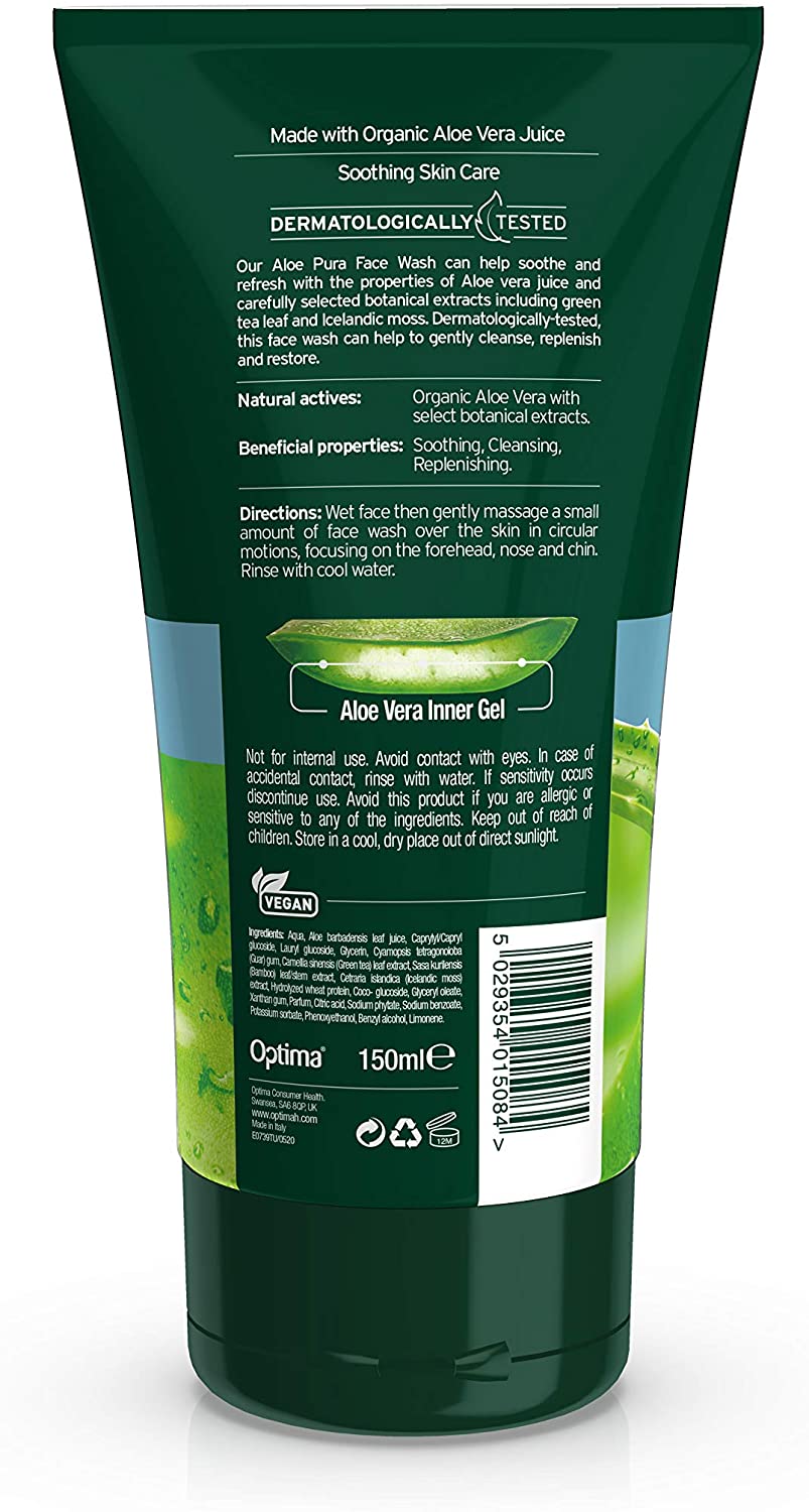 Aloe Pura Organic Aloe Vera Face Wash - 150ml - view 2
