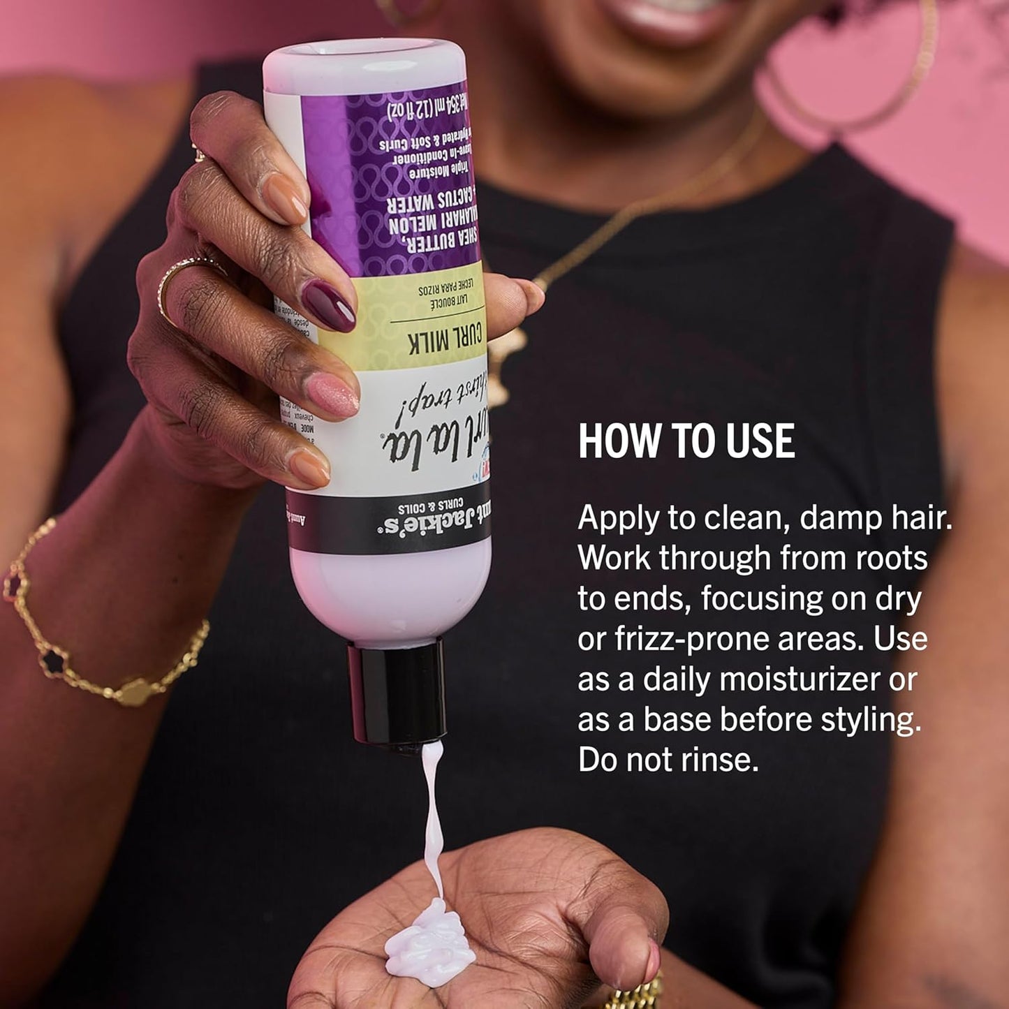 Aunt Jackie's Curls & Coils Curl La La Thirst Trap Curl Milk 12oz - view 5