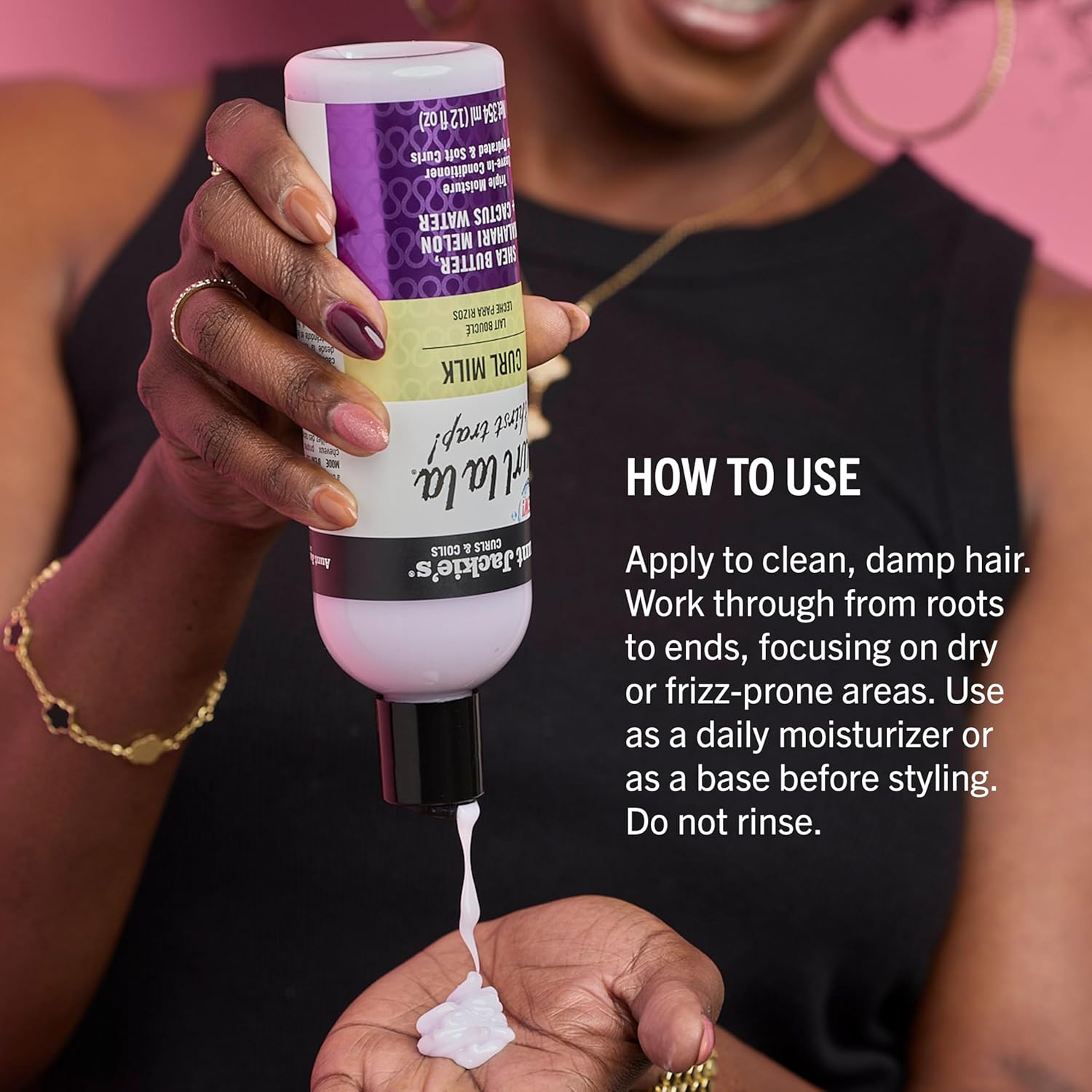 Aunt Jackie's Curls & Coils Curl La La Thirst Trap Curl Milk 12oz - view 5