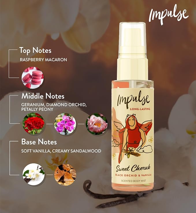 Impulse Sweet Cherub Orchid & Vanilla Body Mist 100ml - view 4