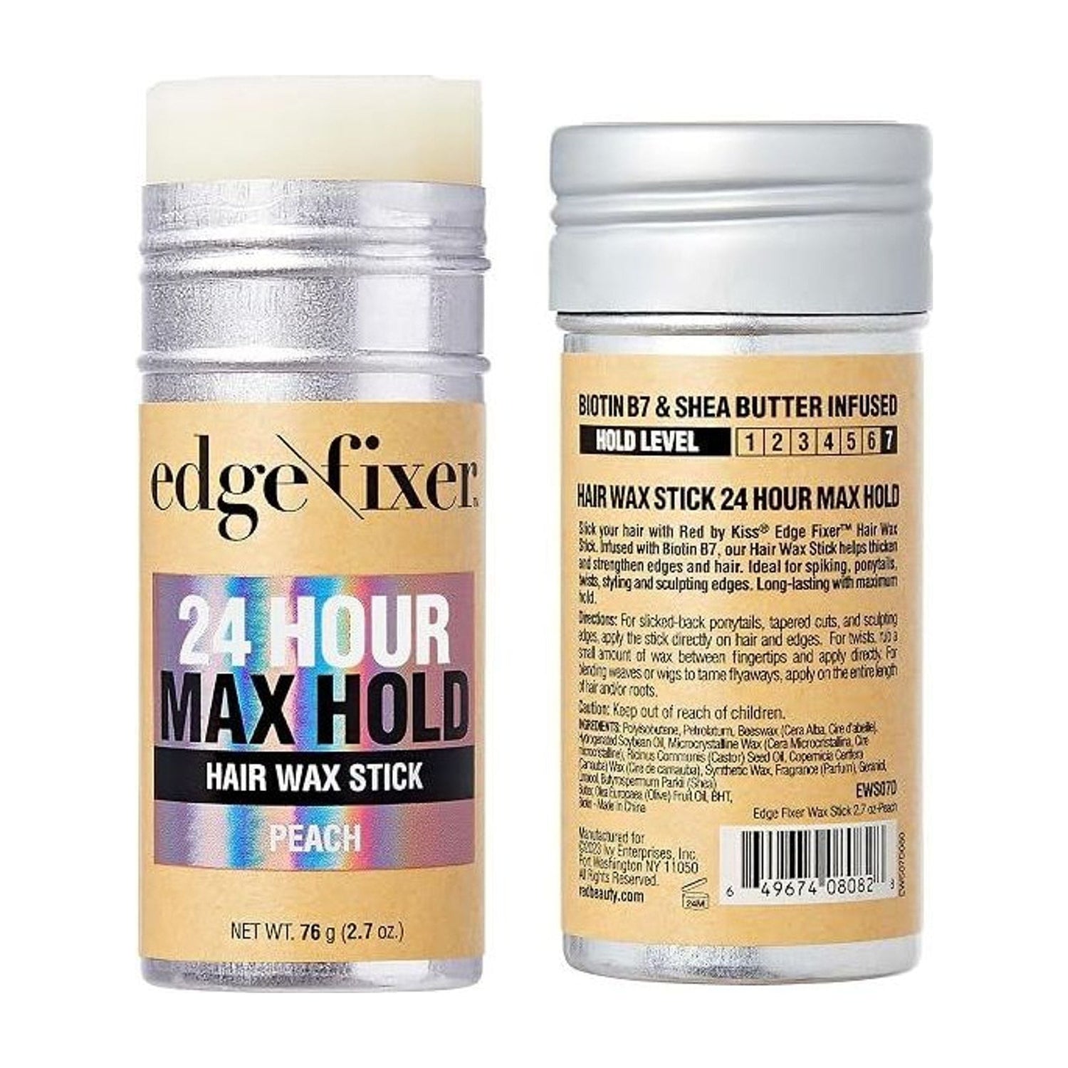 Red By Kiss Hair Wax Stick 24HR Max Hold Edge Fixer Edge Control Pomade 2.7oz - view 3