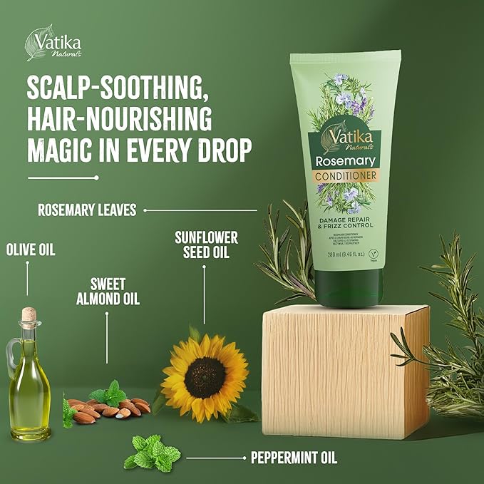 Vatika Rosemary Conditioner - Damage Repair & Frizz Control 280ml | CC Hair & Beauty UK