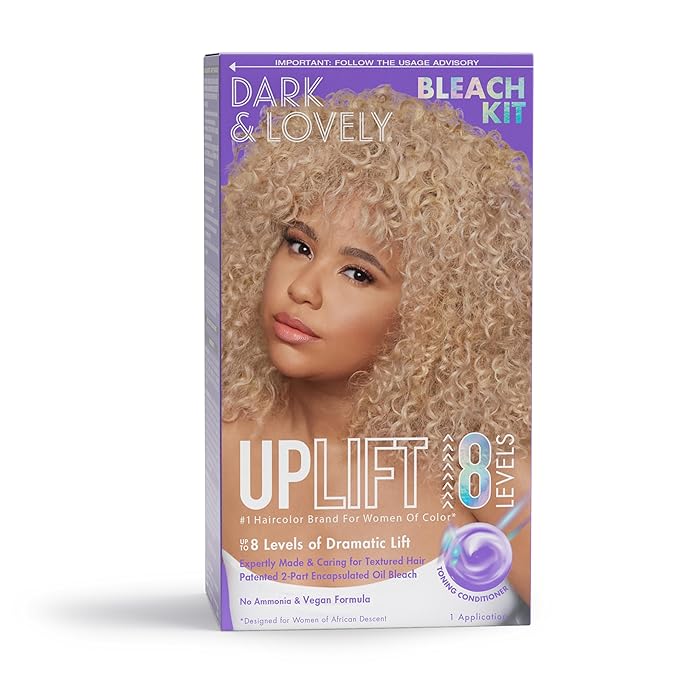 Dark and Lovely Uplift Bleaching Kit with Powder, Developer & Toner for Blonde Hair | CC Hair & Beauty UK