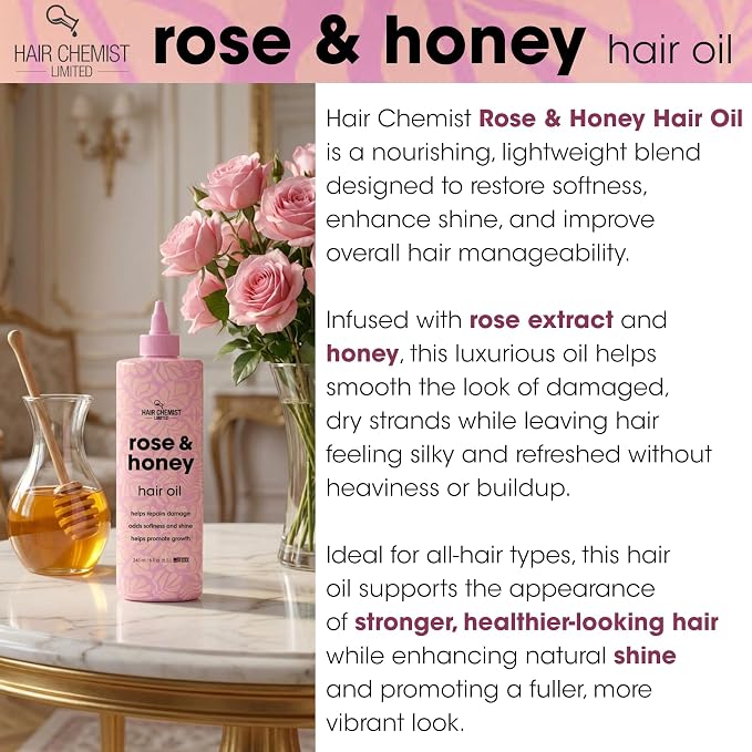 Hair Chemist Rose & Honey Hair Oil 8oz - view 3