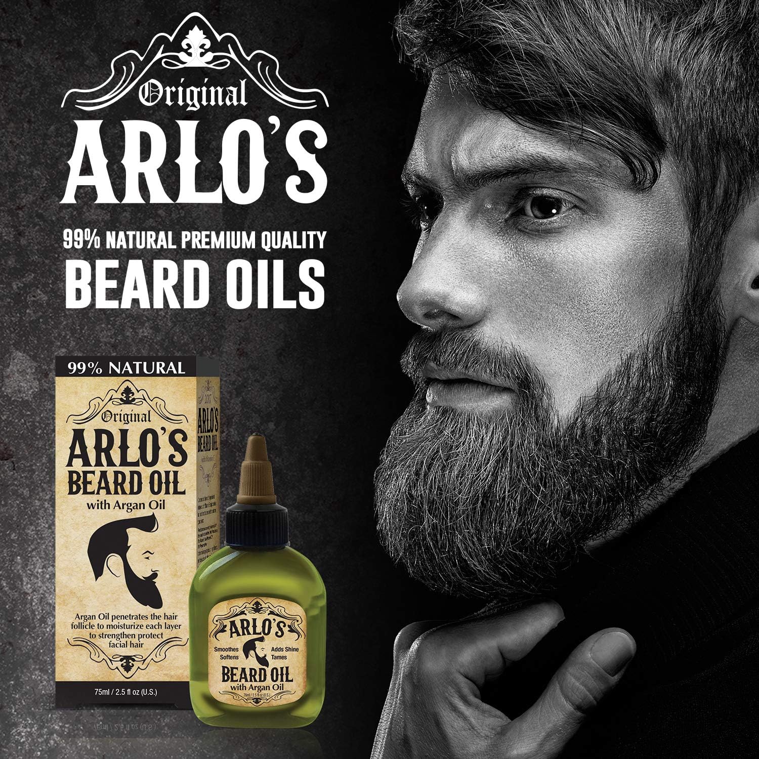 Arlo's Beard Oil with Coconut Oil 75 ml | CC Hair & Beauty UK