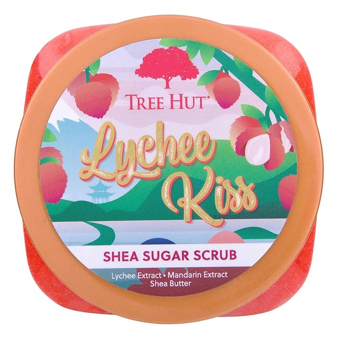 Tree Hut Lychee Shea Sugar Scrub, Exfoliating, Hydrating & Moisturizing Body Scrub 18oz - view 3