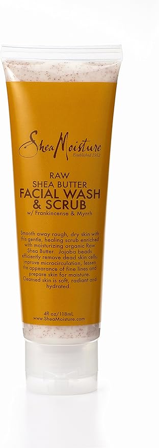 Shea Moisture Raw Shea Butter Facial Wash and Scrub, 4 oz - product detail | CC Hair & Beauty