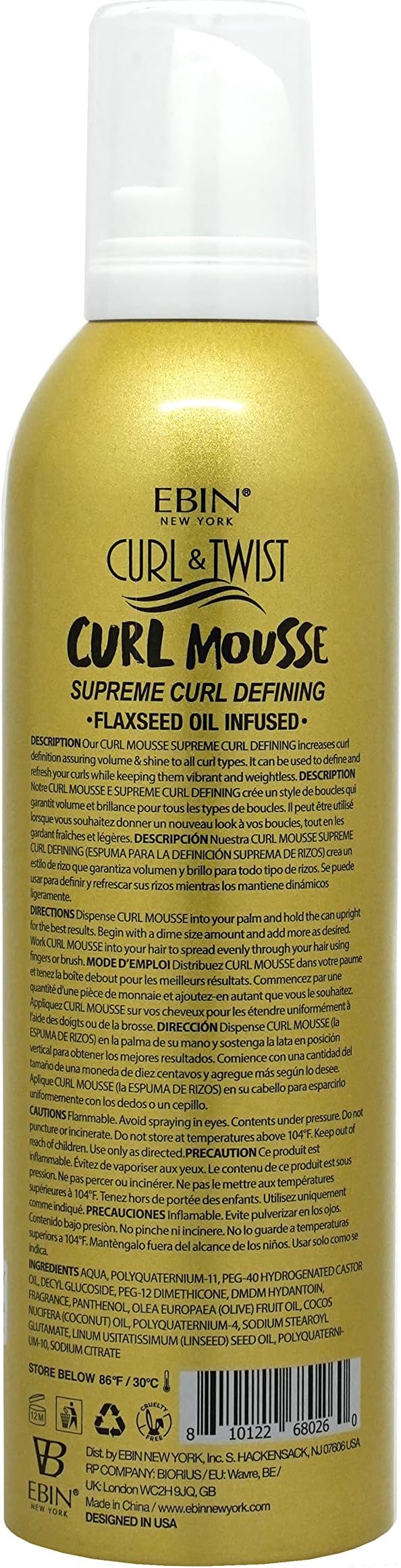 EBIN New York - Curl & Twist Curl & Twist Supreme Curl Defining Mousse 12.49 fl oz/354 ml | CC Hair & Beauty Leeds