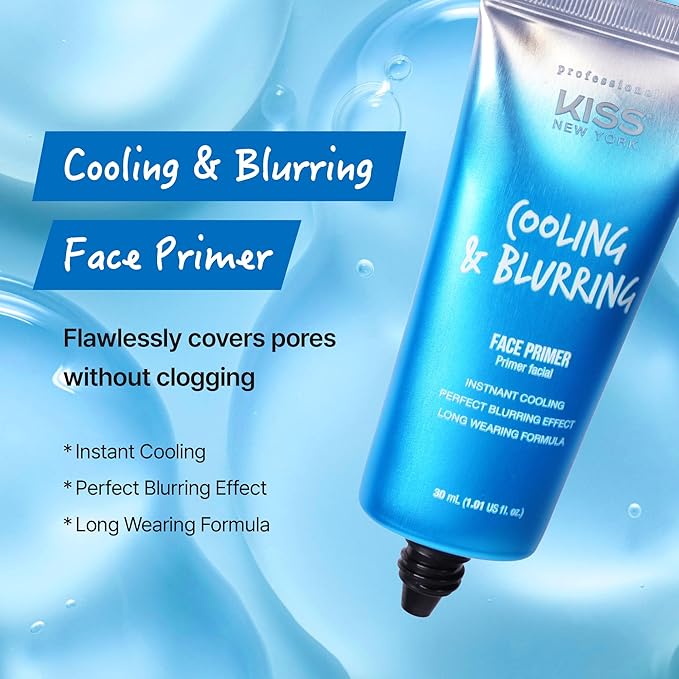 KISS NEW YORK Professional Face Primer Cooling ,Blurring & Hydrating Grip 30ml | CC Hair & Beauty UK