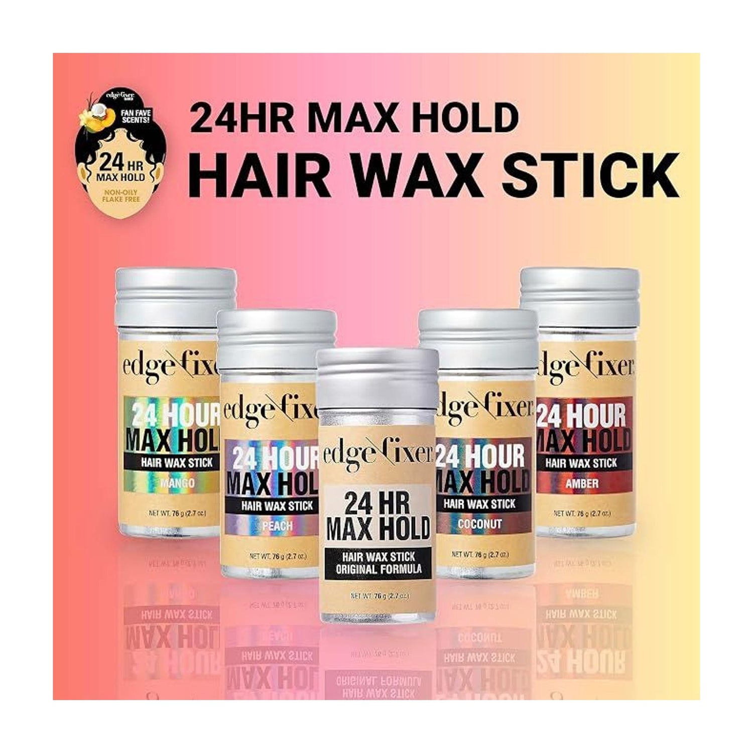 Red By Kiss Hair Wax Stick 24HR Max Hold Edge Fixer Edge Control Pomade 2.7oz