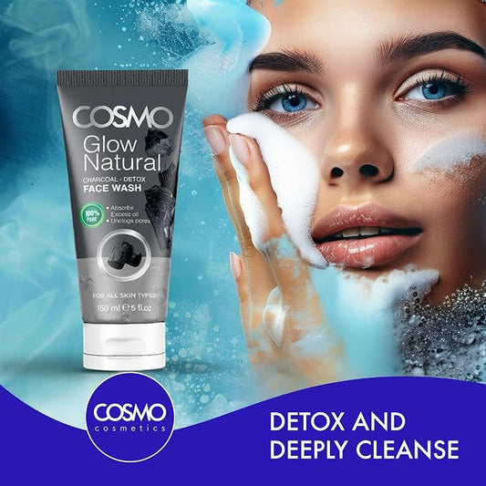 COSMO DESIGNS Glow Natural Charcoal Detox Face Wash 150ml - view 2