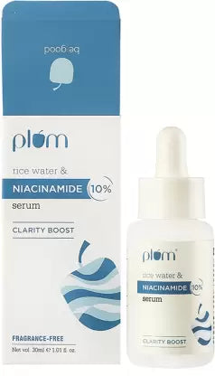 Plum Rice Water & 10% Niacinamide Face Serum - Clarity Boost, 30 ml | CC Hair & Beauty UK