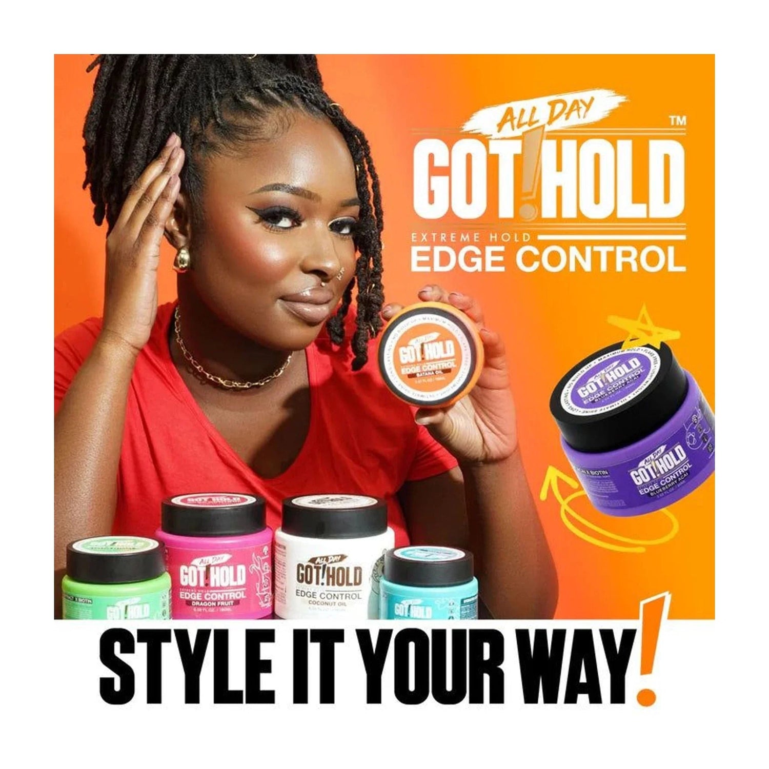 All Day Got Hold Edge Control – Dragon Fruit | CC Hair & Beauty UK