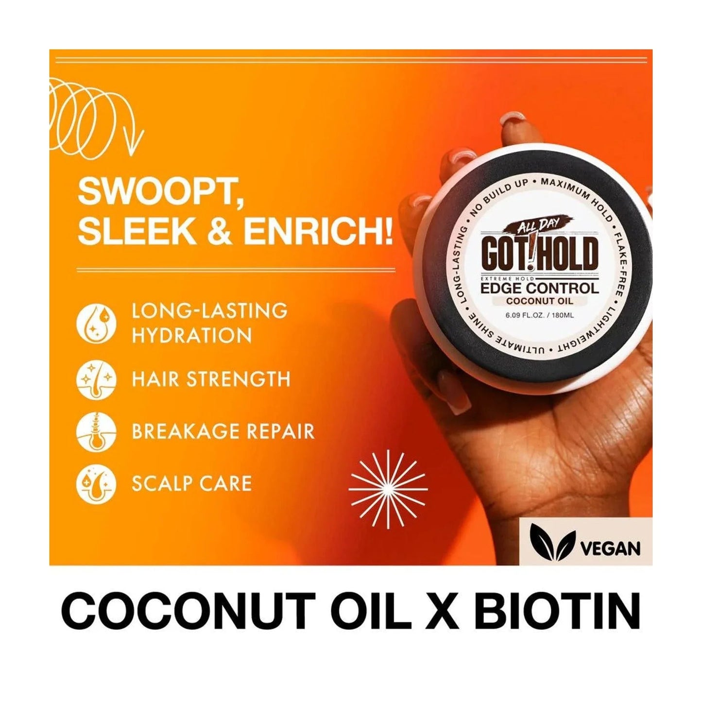 All Day Got Hold Edge Control – Coconut Oil - available online | CC Hair & Beauty UK