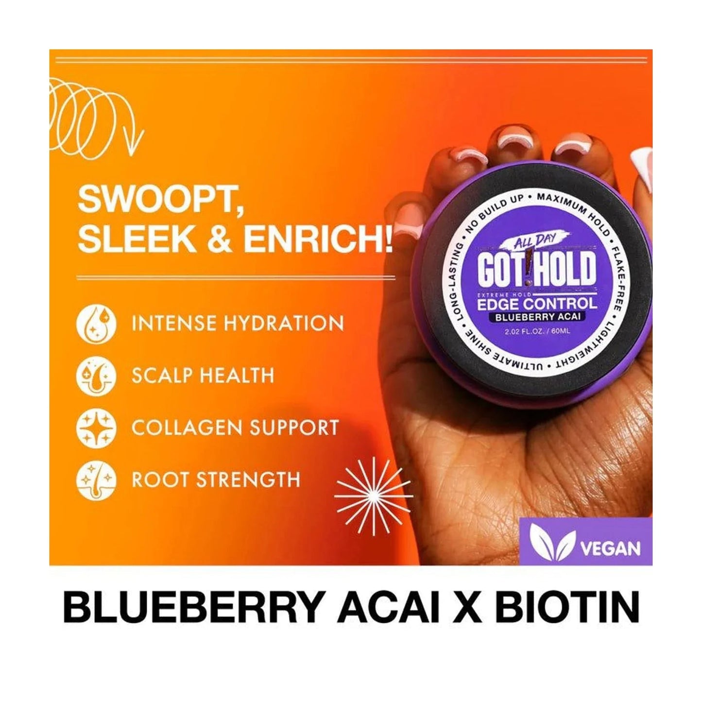 All Day Got Hold Edge Control – Blueberry Acai | CC Hair & Beauty UK