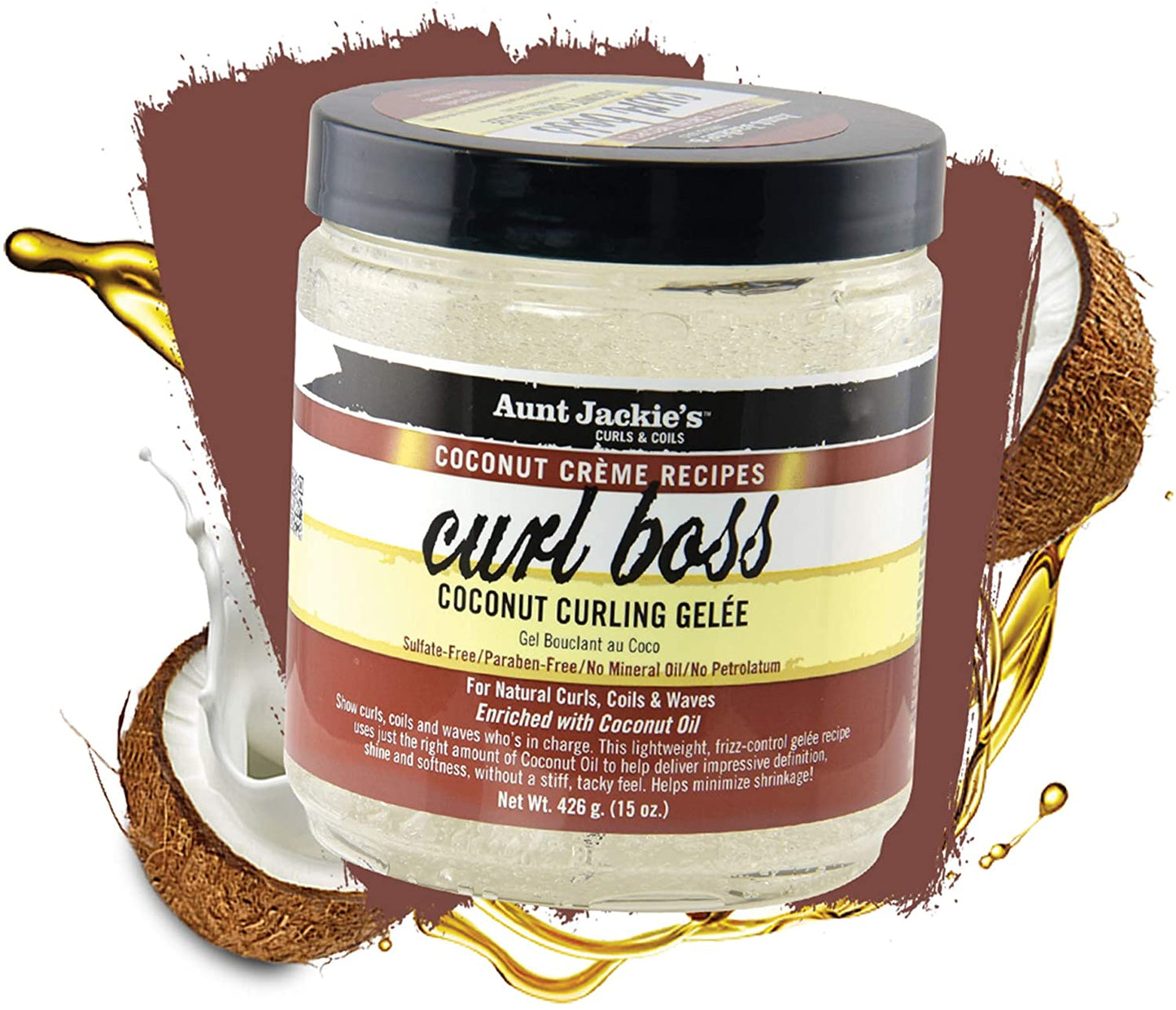 Aunt Jackie's Curls & Coils Coconut Creme Recipes Curl Boss Coconut Curling Gelée - 15 Oz - product detail | CC Hair & Beauty