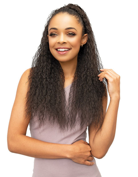 Janet Collection Synthetic Drawstring Ponytail - Berry D/S