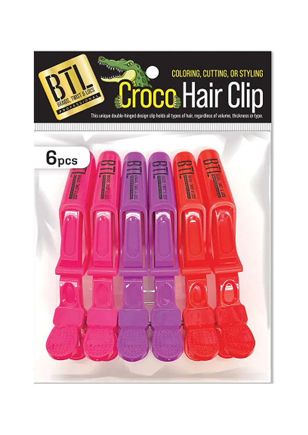 BTL Croco Hair Clip 6 pcs | Shop at CC Hair & Beauty UK