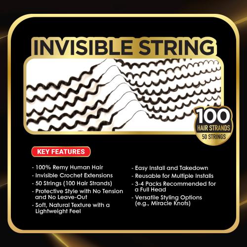 Outre X-Pression 100% Remy Human Feather Crochet Braid - Human Crochet Water Wave 18" - view 5