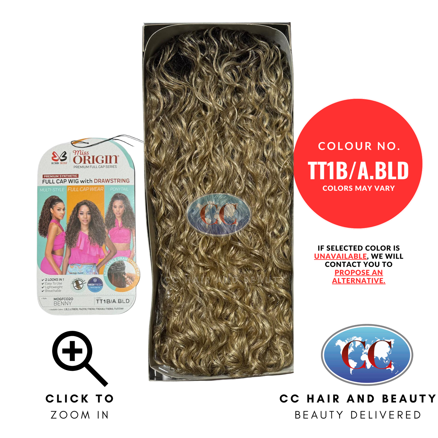 Bobbi Boss Full Cap Wig Miss Origin Medifresh Mogfc020 Benny-Colour TT1B/A.BLD