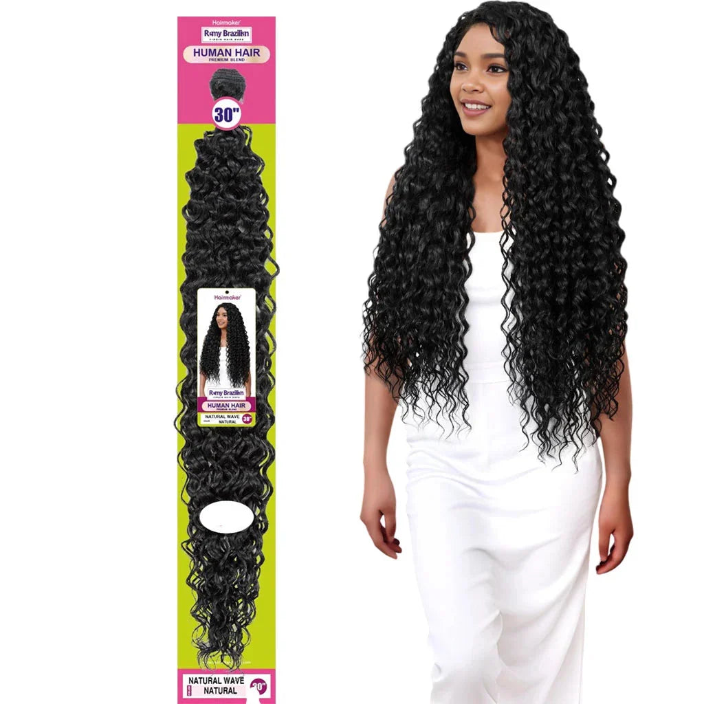 Hairmaker Brazilian Human Hair Premium Blend Natural Wave Weave - view 2