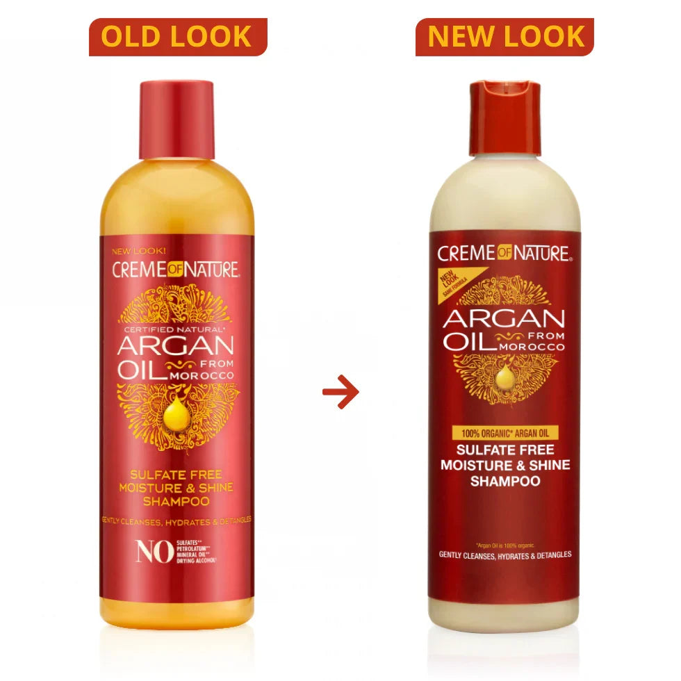 Creme Of Nature Moisture & Shine Shampoo With Argan Oil 12Oz (354ml) - product detail | CC Hair & Beauty