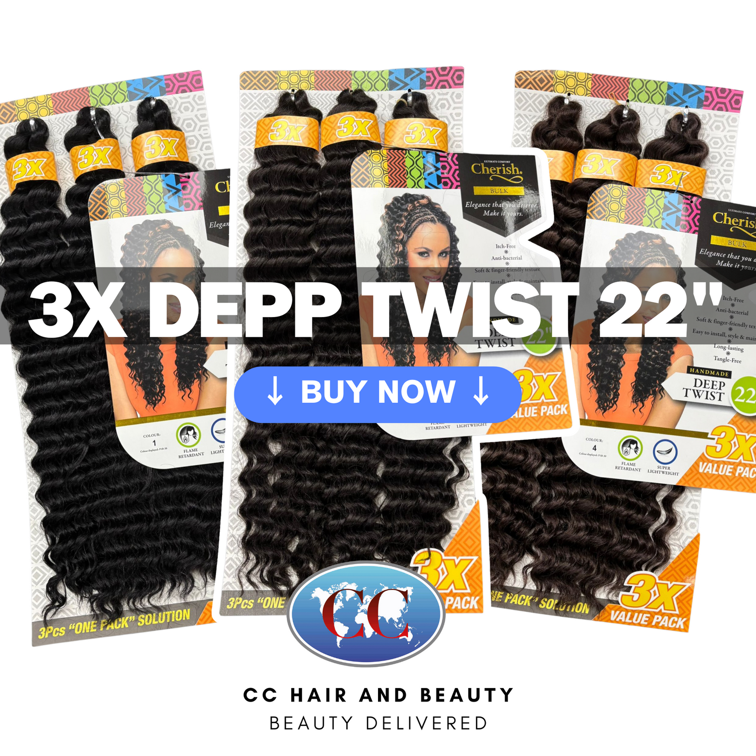 Cherish Synthetic Hair 3X Deep Twist 22" | CC Hair & Beauty UK