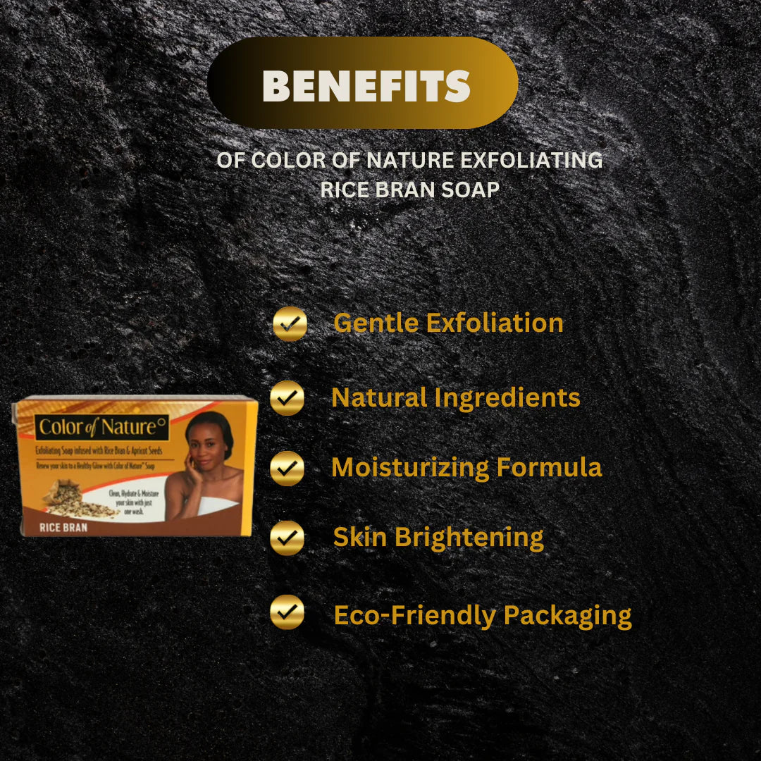 Color of Nature Exfoliating Rice Bran Soap - product detail | CC Hair & Beauty
