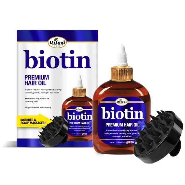 Difeel Biotin Hair Oil 7oz + Massager | Shop at CC Hair & Beauty UK